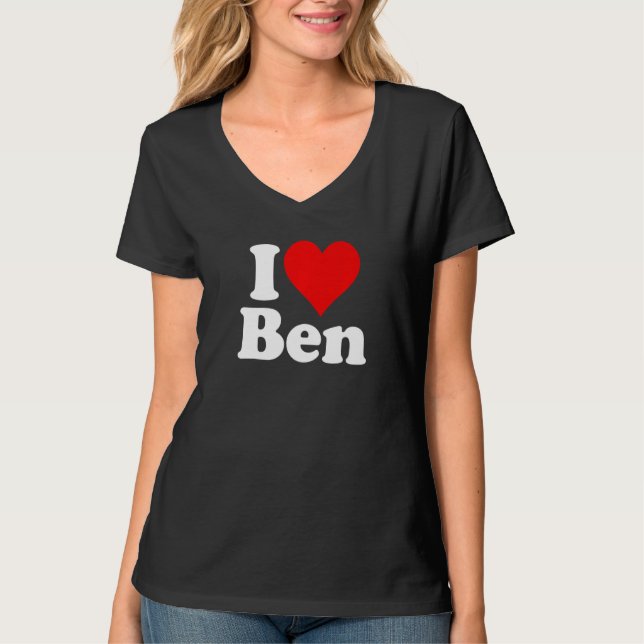 ICH LIEBE HERZ BEN BENJAMIN BENNY T-Shirt (Vorderseite)