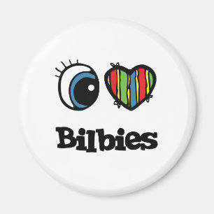Ich liebe (Herz) Bilbies Magnet