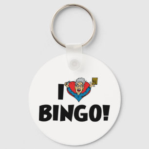 Ich Liebe Herz Bingo! - Bingo Lovers Schlüsselanhänger