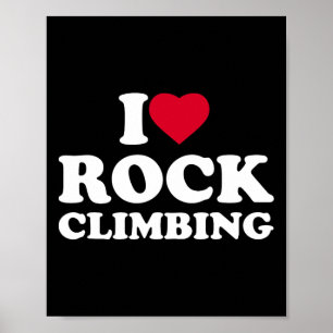 Ich liebe Herz Boulder Rock Climber Liebhaber Poster