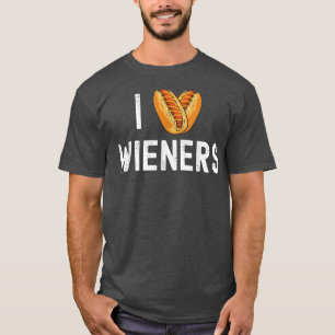 Ich Liebe Herz Dackeln Funny Hot Dog Cookout T-Shirt