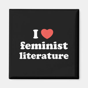 Ich liebe Herz Feministische Literatur  Magnet