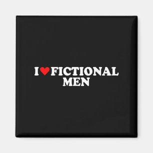 Ich liebe Herz Fiktive Männer Einfach Süß Lustig L Magnet