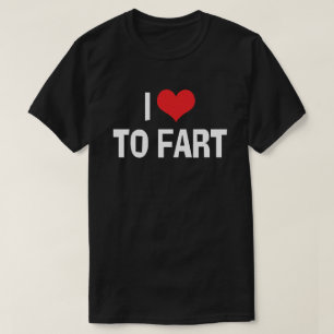 Ich liebe Herz furzen - Lustiger Furz Humor T-Shirt