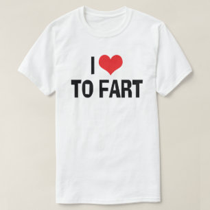 Ich liebe Herz furzen - Lustiger Furz-Humor T-Shirt