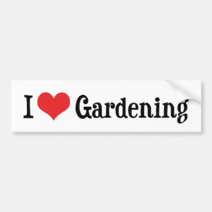 Ich liebe Herz-Gartenarbeit Autoaufkleber