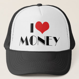 Ich liebe Herz Geld - Business Unternehmer Truckerkappe