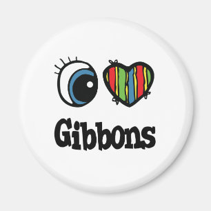 Ich liebe (Herz) Gibbons Magnet