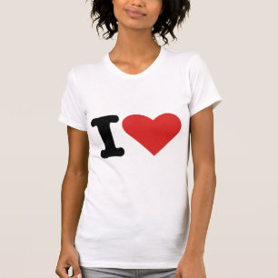 Ich liebe Herz Grafik Klassisch Minimalist Damen T T-Shirt