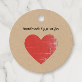 Ich Liebe Herz Handmade by Name Red Heart Einfach Geschenkanhänger