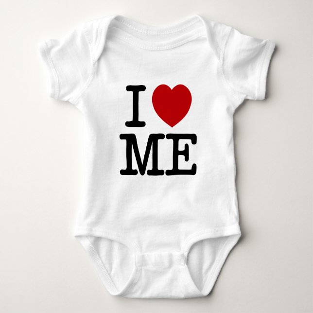 Ich Liebe Herz Ich selbst Wertschätzung Selbstvert Baby Strampler (Vorderseite)