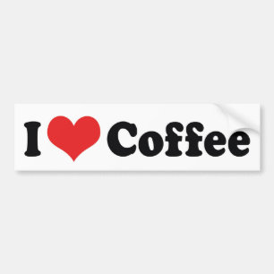 Ich liebe Herz Kaffee - Java Kaffeeliebhaber Autoaufkleber