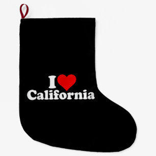 ICH LIEBE HERZ KALIFORNIA CALI STAAT GROßER WEIHNACHTSSTRUMPF