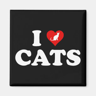 Ich liebe (Herz) Katzen Magnet