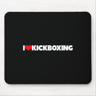 Ich liebe (Herz) Kickboxen Mousepad