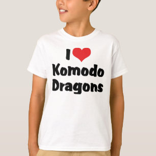 Ich liebe Herz Komodo-Drachen T-Shirt