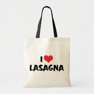 Ich liebe Herz-Lasagne - Italienisches Essen Pasta Tragetasche