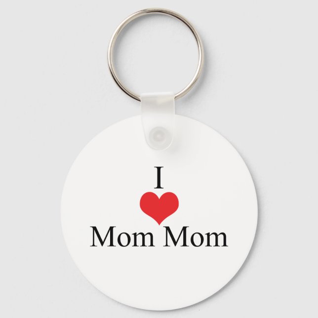 Ich Liebe (Herz) Mama Schlüsselanhänger (Vorderseite)