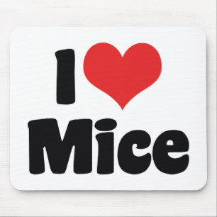 Ich liebe Herz-Mäuse - Mäuse-Liebhaber Mousepad