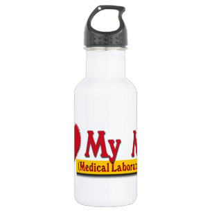 ICH LIEBE (HERZ) MEIN MILCH! MEDIZINISCHER LABRADO TRINKFLASCHE