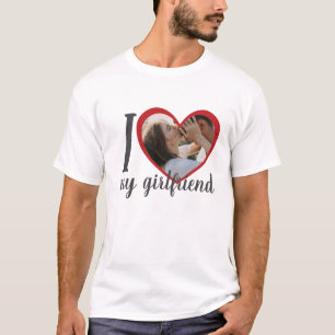 Ich Liebe Herz meine Freundin benutzerdefinierte F T-Shirt