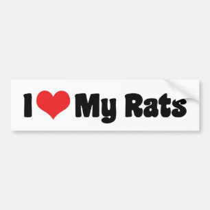 Ich liebe Herz meine Ratten - Haustier-Rattenliebh Autoaufkleber