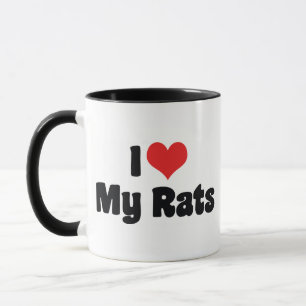 Ich Liebe Herz meine Ratten - Ratten für Haustiere Tasse