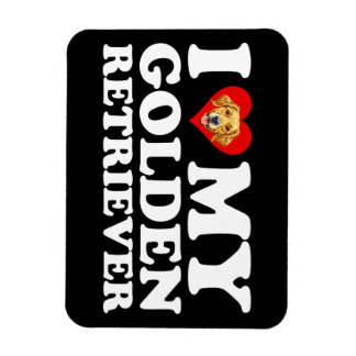 Ich liebe (Herz) meinen Golden Retriever Magnet