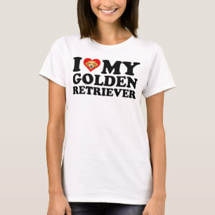 Ich liebe (Herz) meinen Golden Retriever T-Shirt