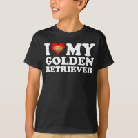 Ich liebe (Herz) meinen Golden Retriever