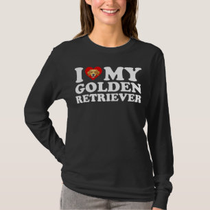 Ich liebe (Herz) meinen Golden Retriever T-Shirt