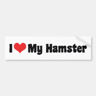 Ich liebe Herz meinen Hamster Autoaufkleber