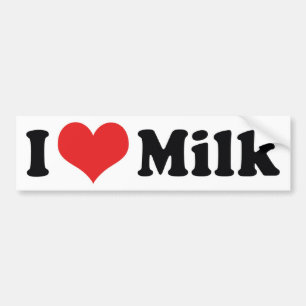 Ich liebe Herz Milch - Kuhsaft Milchliebhaber Autoaufkleber