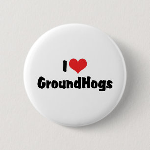 Ich liebe Herz-Murmeltier - Murmeltierliebhaber Button
