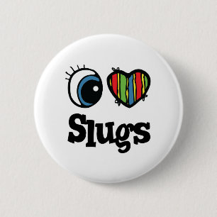 Ich liebe (Herz) Nacktschnecken Button