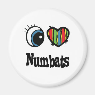 Ich liebe (Herz) Numbats Magnet