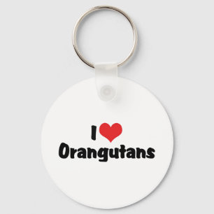 Ich liebe Herz Orang-Utans Schlüsselanhänger