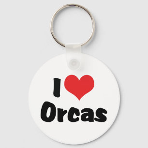 Ich liebe Herz Orcas - Orca Liebhaber Schlüsselanhänger
