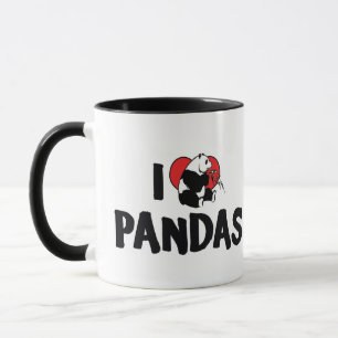 Ich liebe Herz Pandas - Panda Liebhaber Tasse