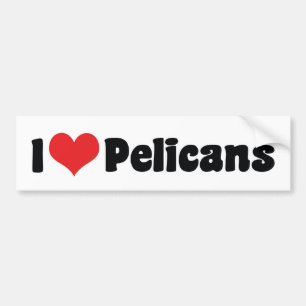 Ich liebe Herz Pelikane - Pelikanliebhaber Autoaufkleber