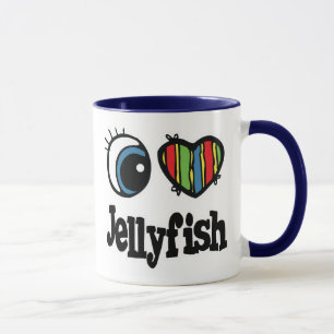 Ich liebe (Herz) Quallen Tasse
