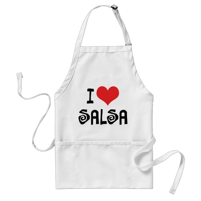 Ich liebe Herz-Salsa Schürze (Vorne)