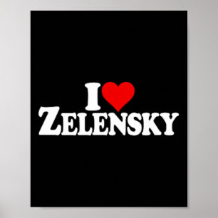 Ich liebe Herz Selenskyj Wolodymyr Ukraine Ukr Poster