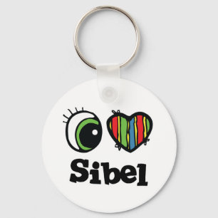 Ich liebe (Herz) Sibel Schlüsselanhänger