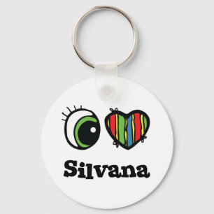 Ich liebe (Herz) Silvana Schlüsselanhänger