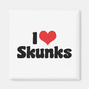 Ich liebe Herz Stinktiere Magnet