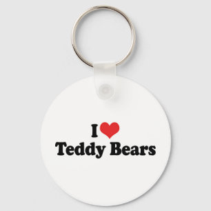 Ich liebe Herz-Teddybären - Teddybär-Sammler Schlüsselanhänger