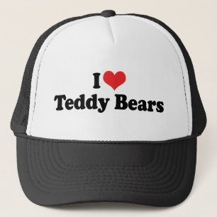 Ich liebe Herz-Teddybären - Teddybär-Sammler Truckerkappe