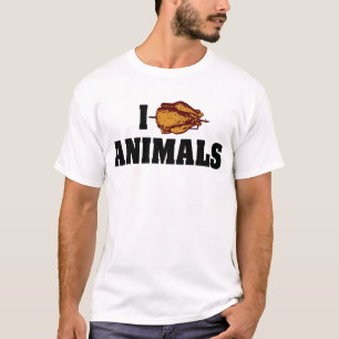 Ich liebe Herz-Tiere - BBQ-Grillparty-Liebhaber T-Shirt