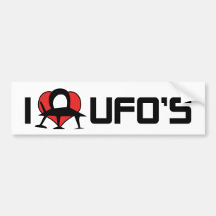Ich liebe Herz UFOs - Roswell Area 51 Alienliebhab Autoaufkleber